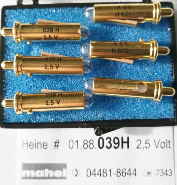 Diagnostiklampe 2.5V Heine .039, 6 Stück